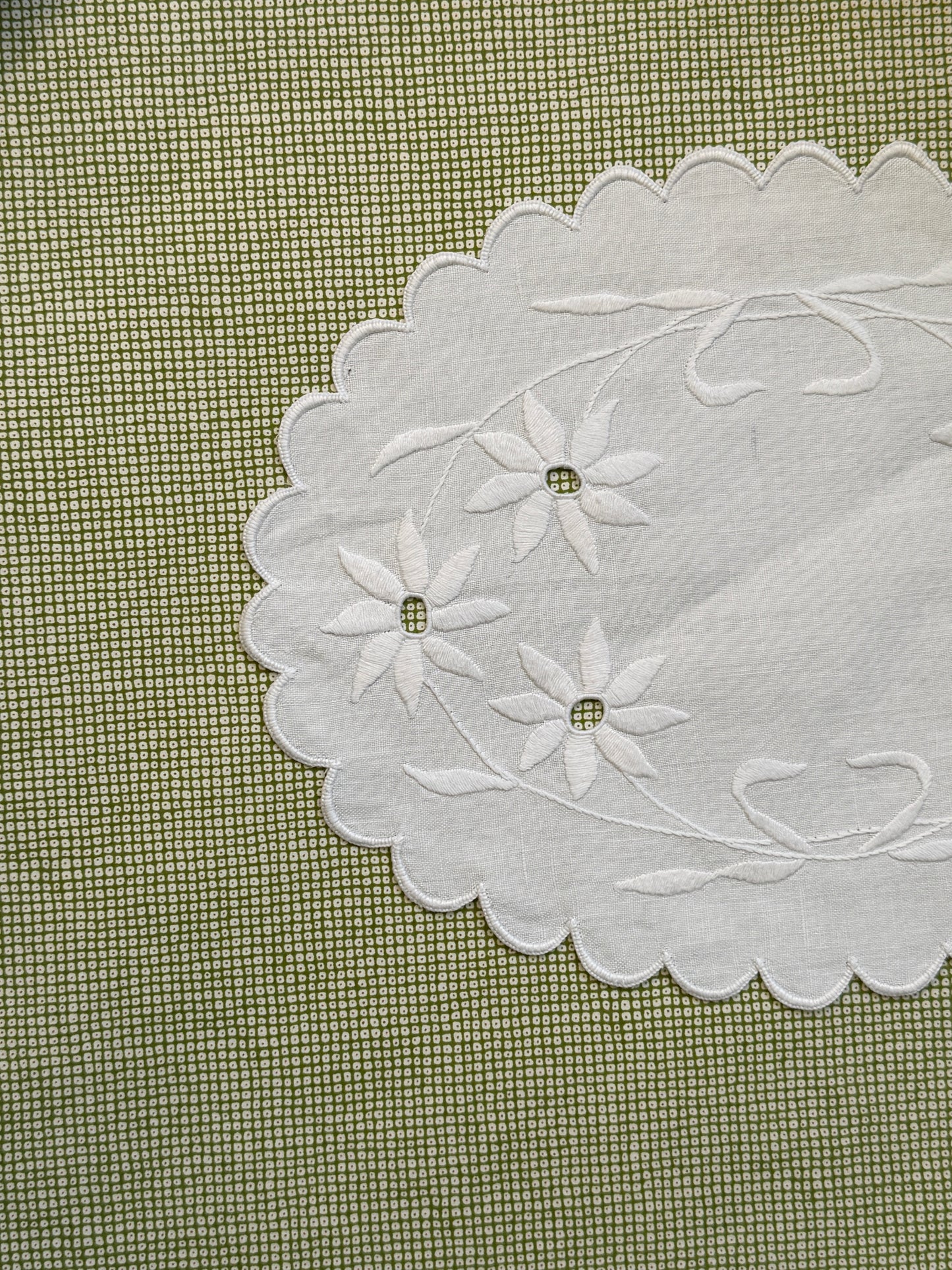 Oval vintage tekstil