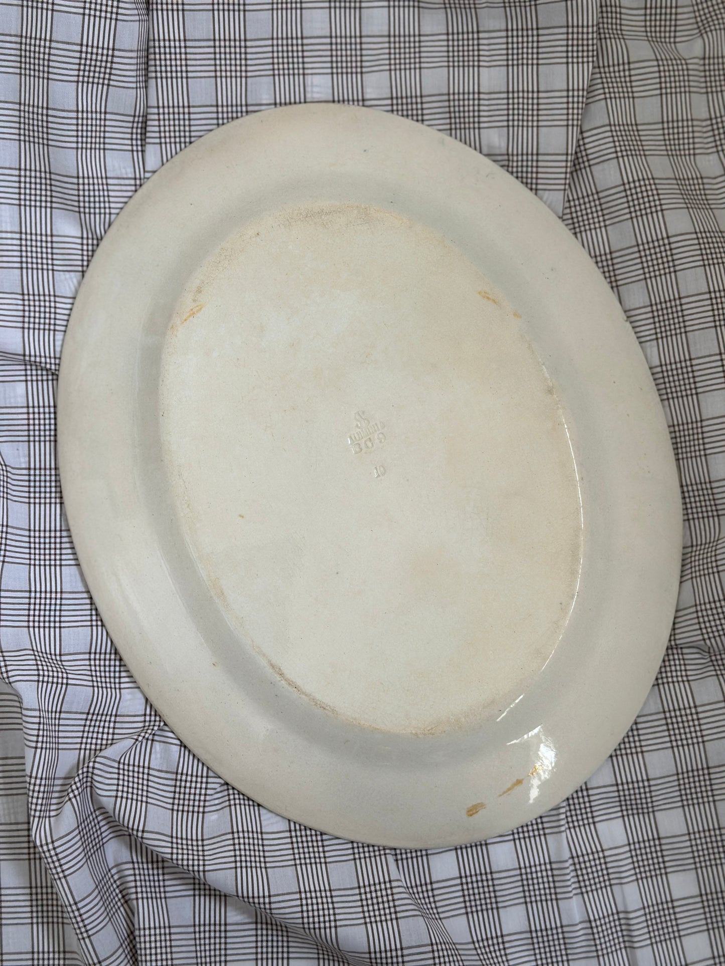 Aluminia fad med blå blomster