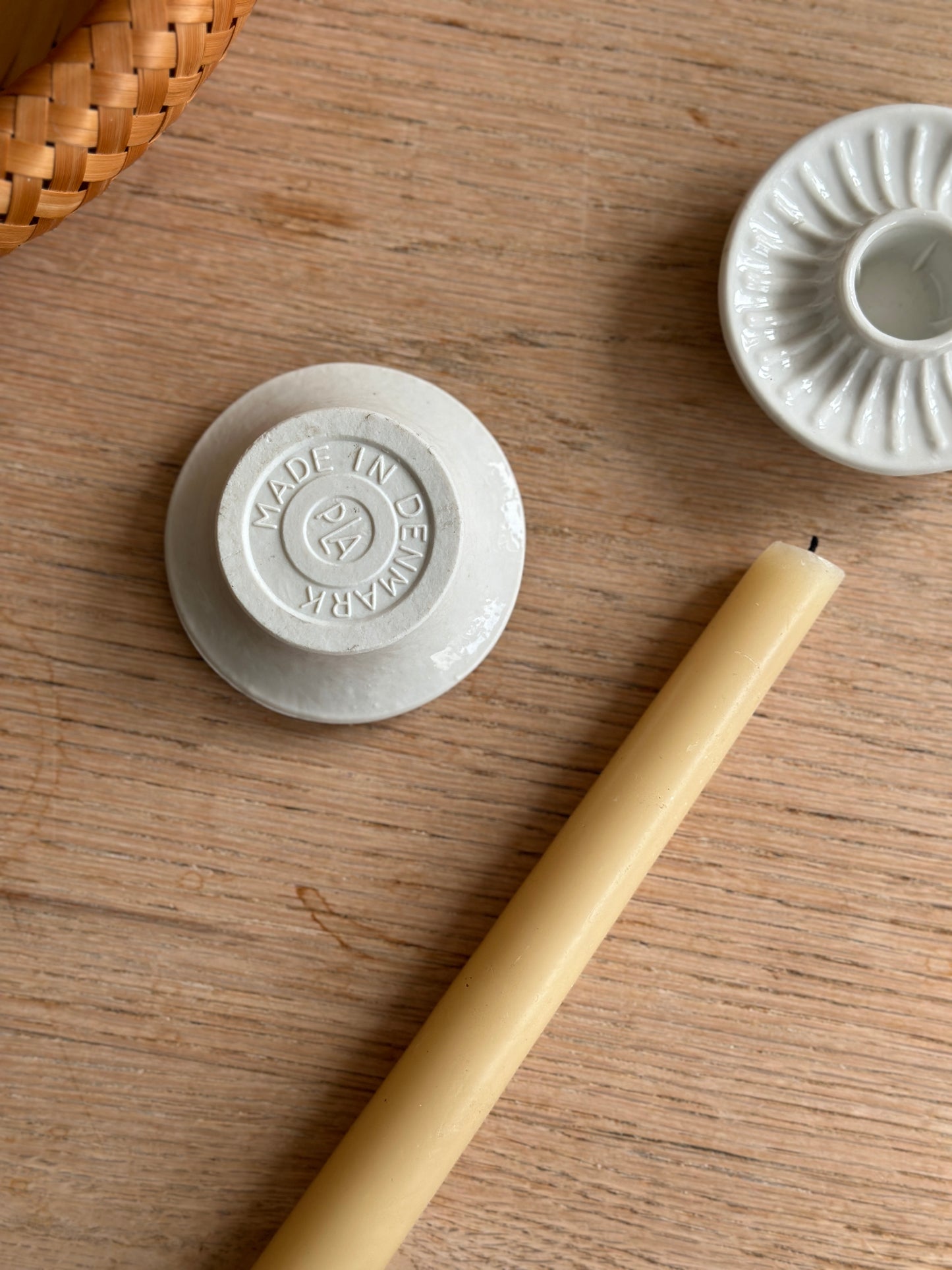 Hvide PLA lysestager