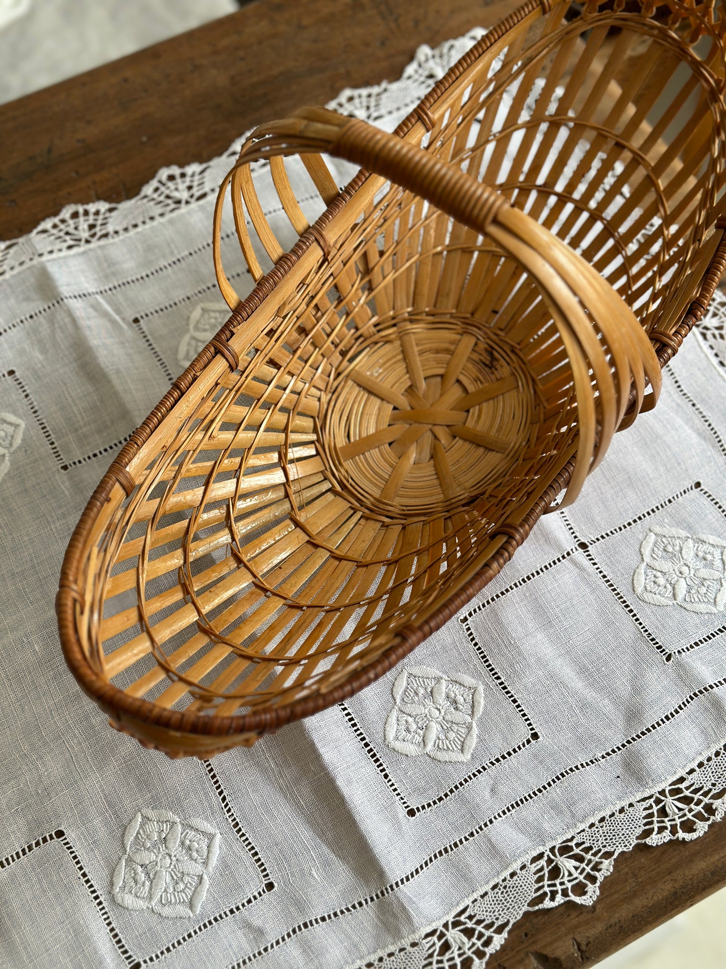 Smukkeste aflange kurv med hank