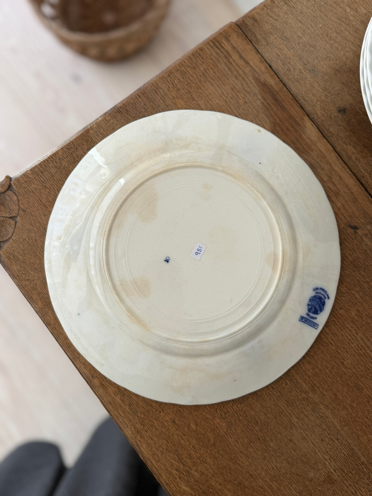 Platte med blå motiv