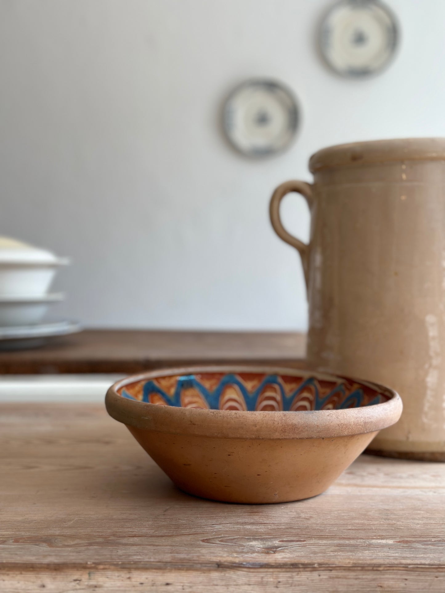 Lerskål med smuk glasur