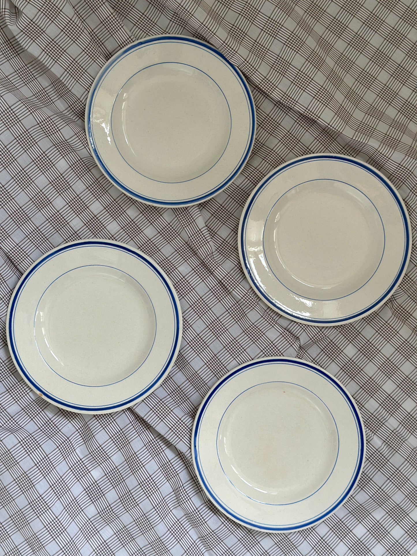 Blå bistro kagetallerkner