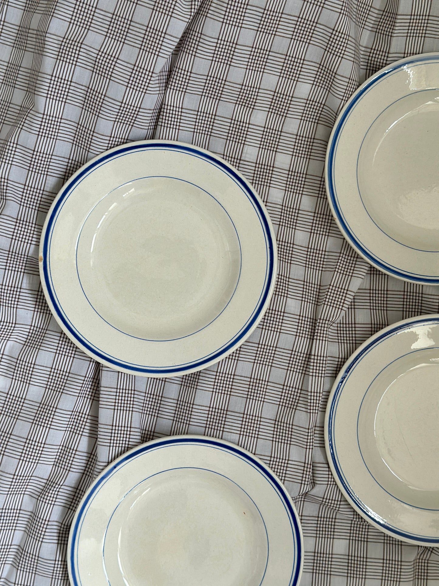 Blå bistro kagetallerkner