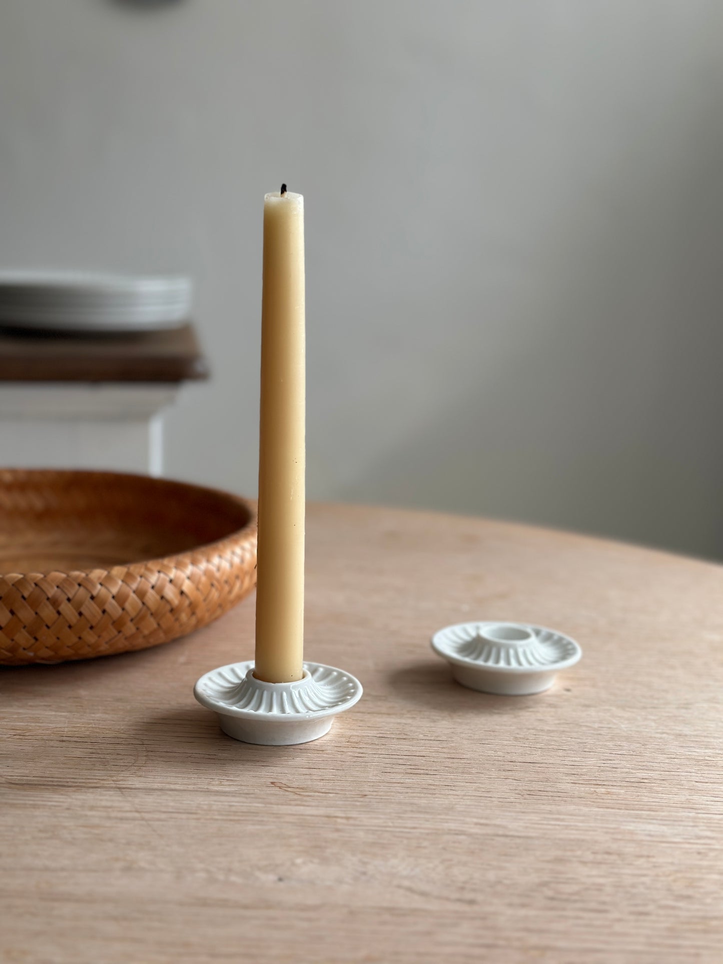 Hvide PLA lysestager