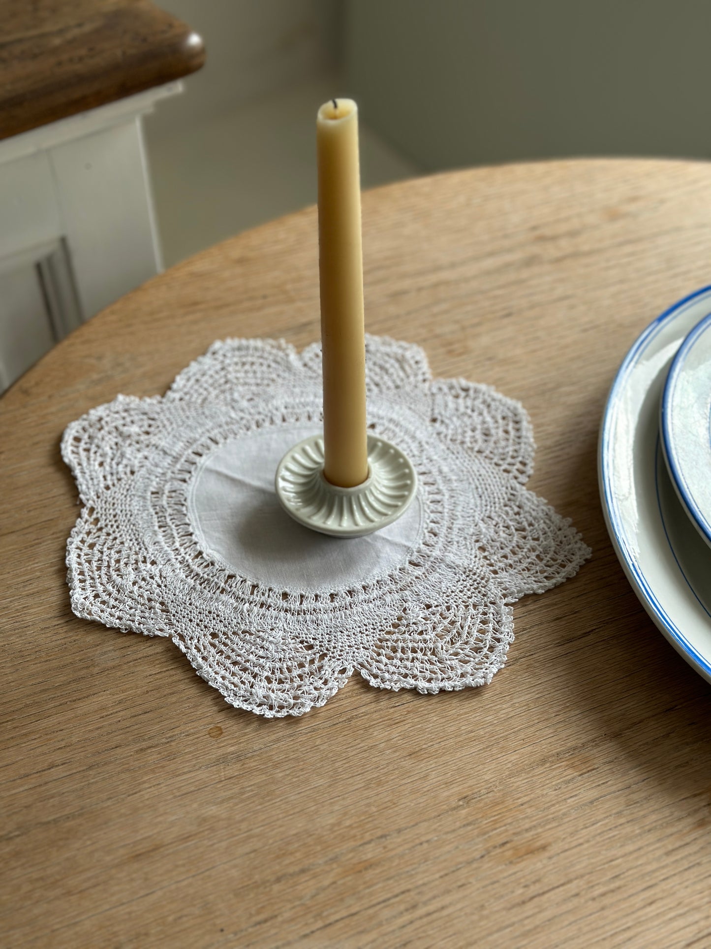 Rund vintage tekstil