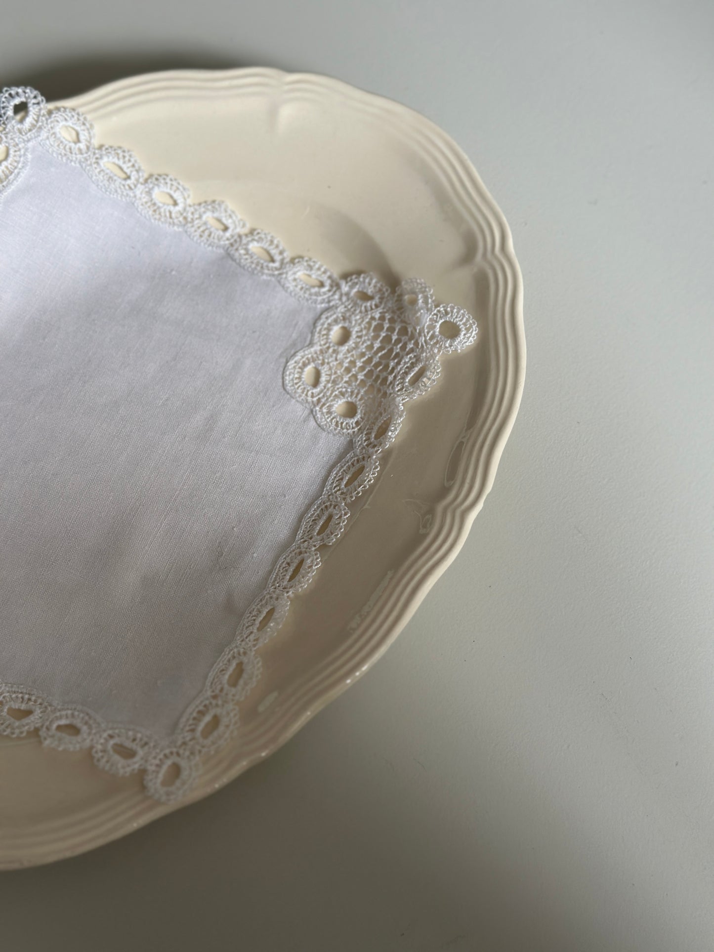 Vintage tekstil med blonde