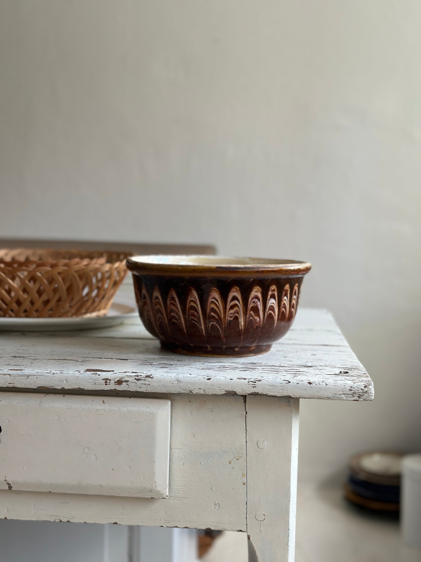 lerskål med smuk glasur