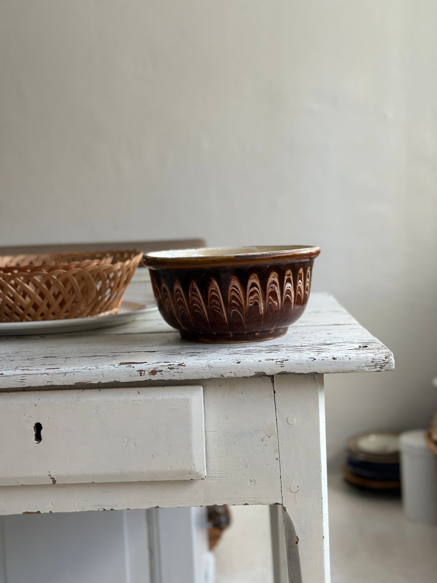 lerskål med smuk glasur