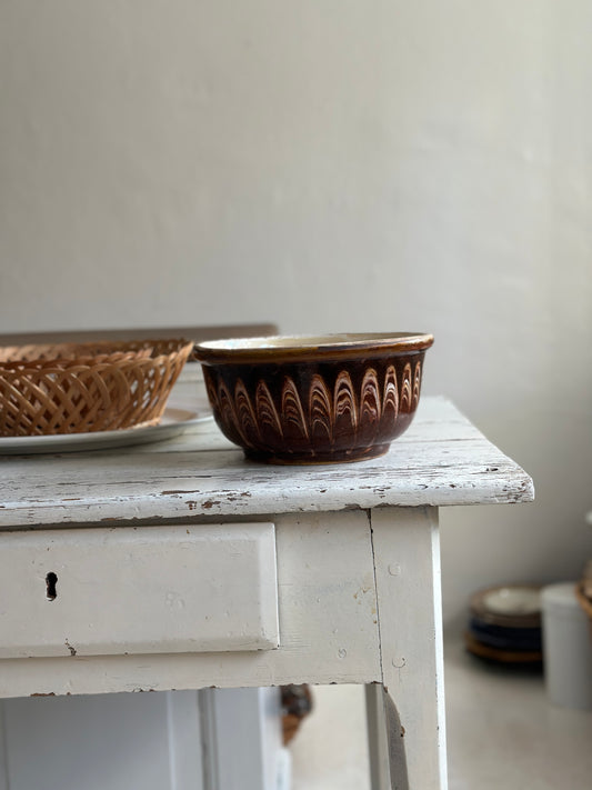 lerskål med smuk glasur