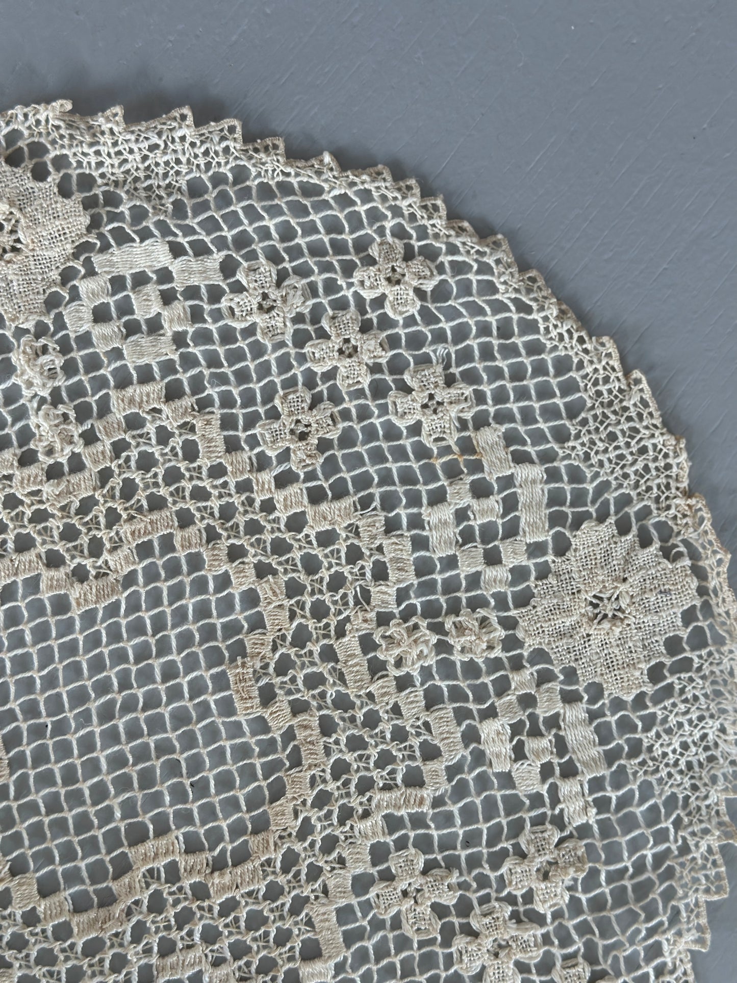 Broderet vintage tekstil