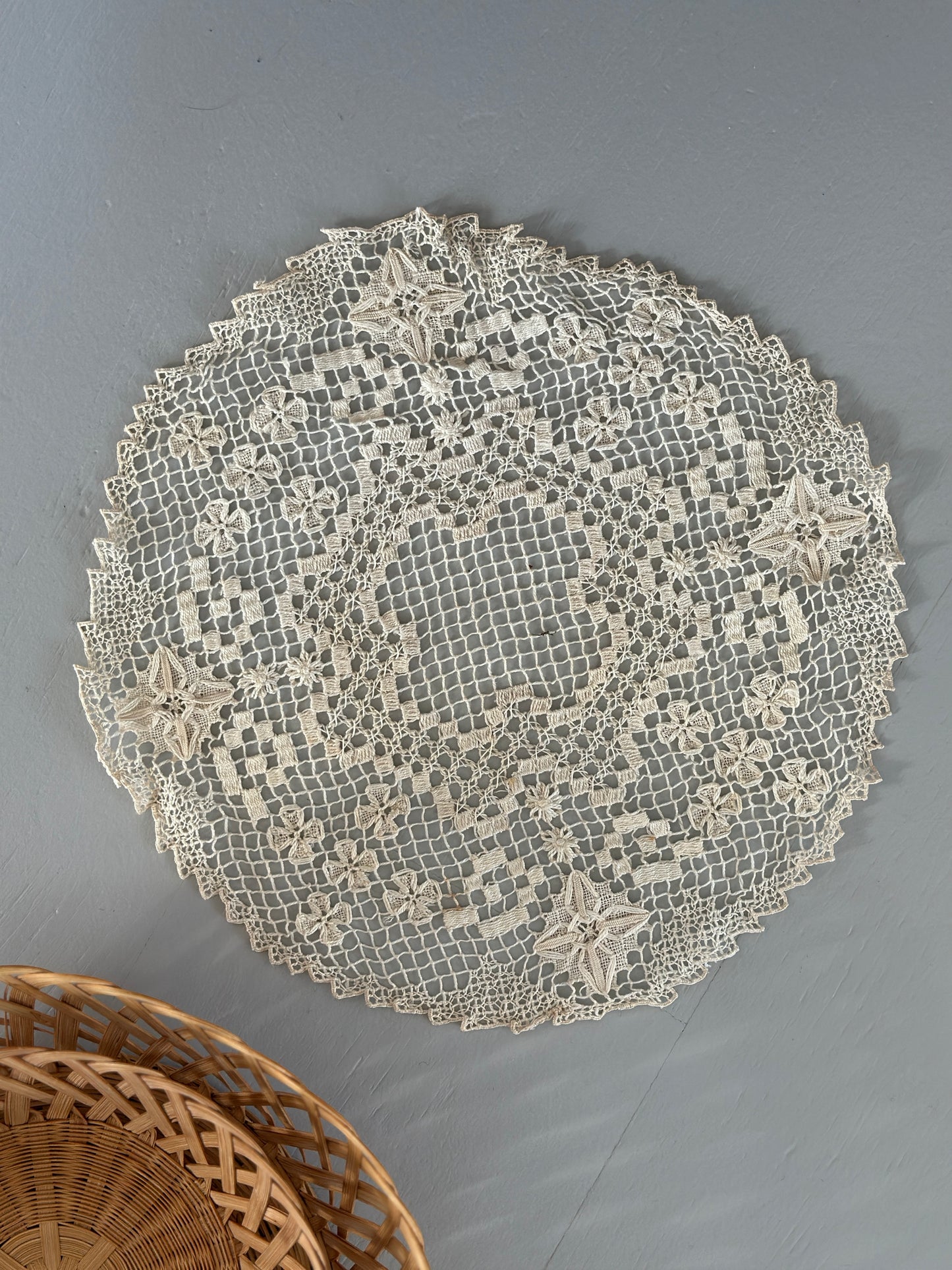 Broderet vintage tekstil