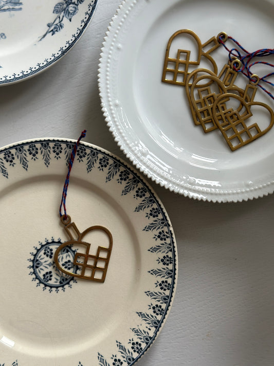 Store messing hjerteophæng