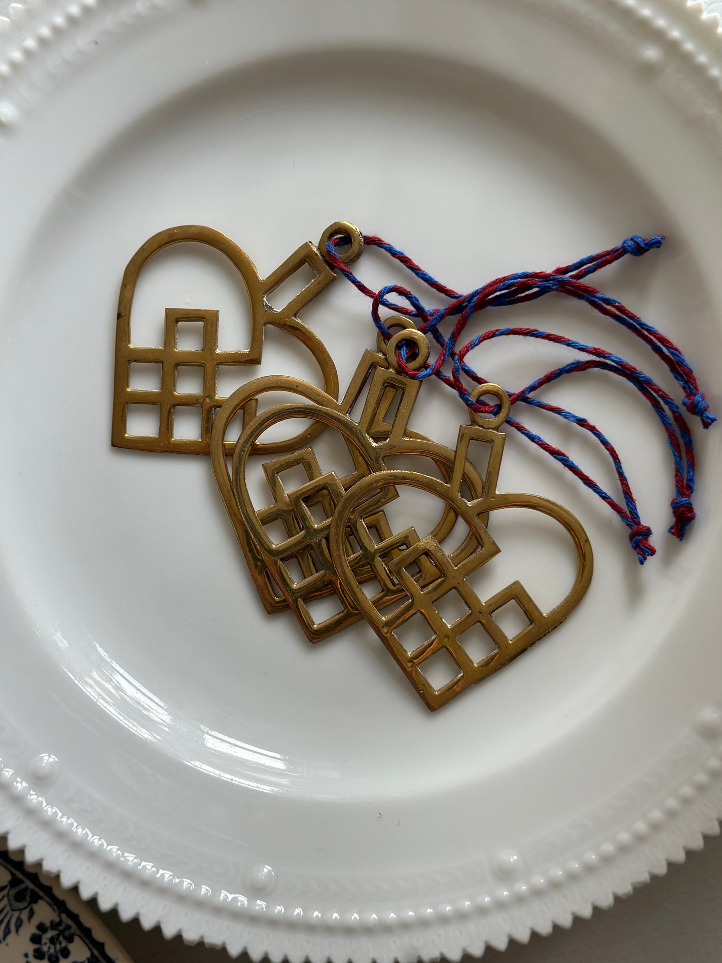 Store messing hjerteophæng