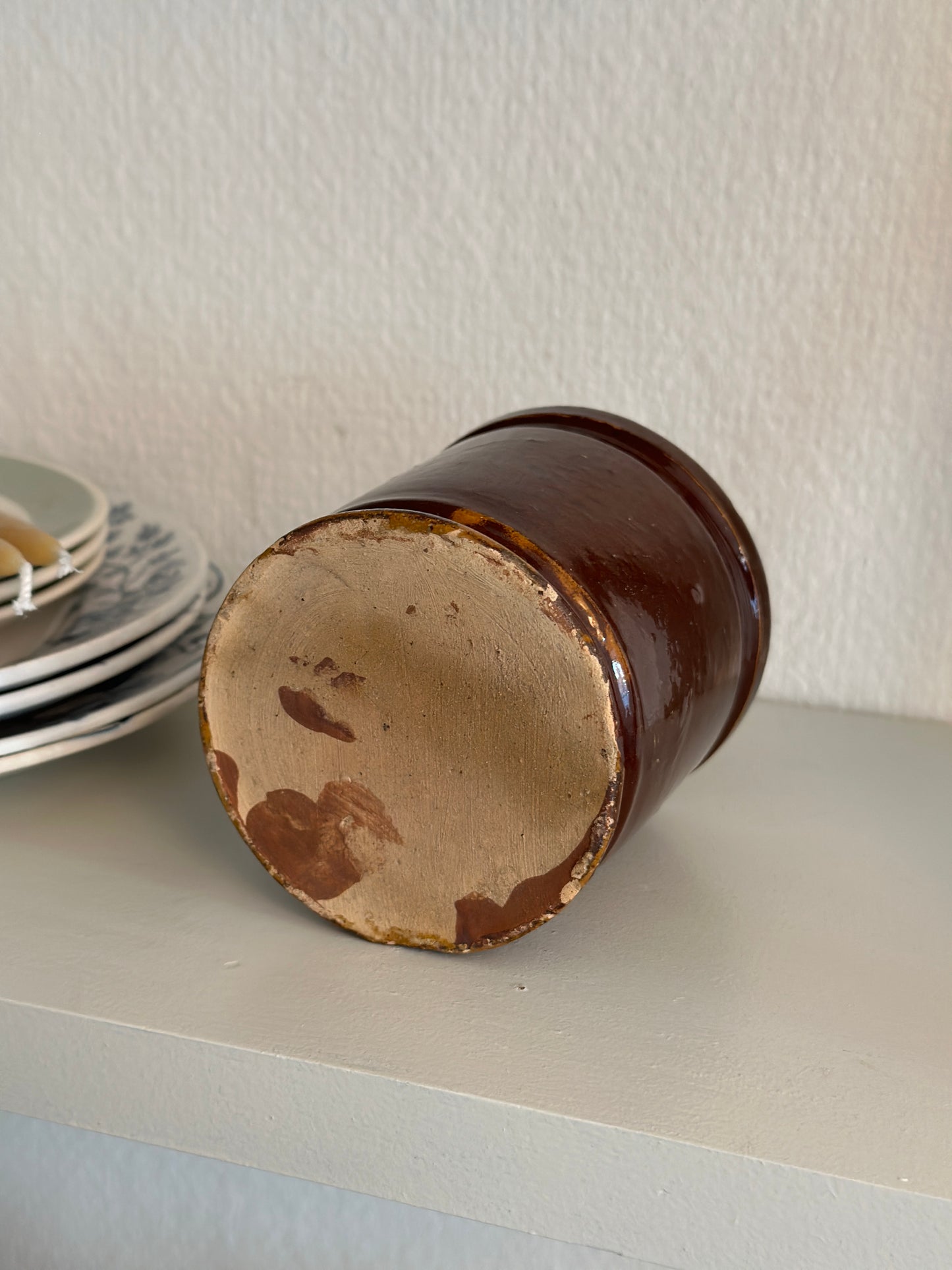 Lille brun lerkrukke