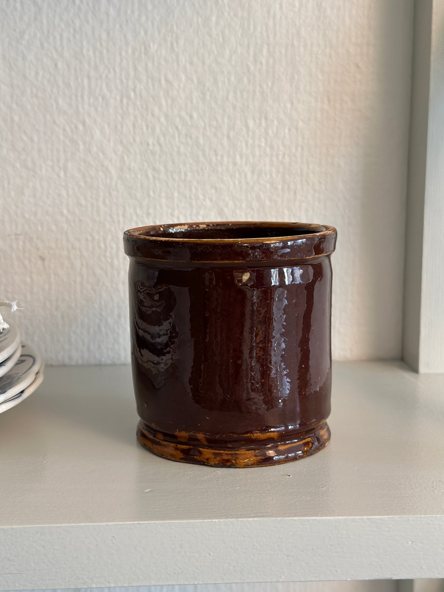 Lille brun lerkrukke