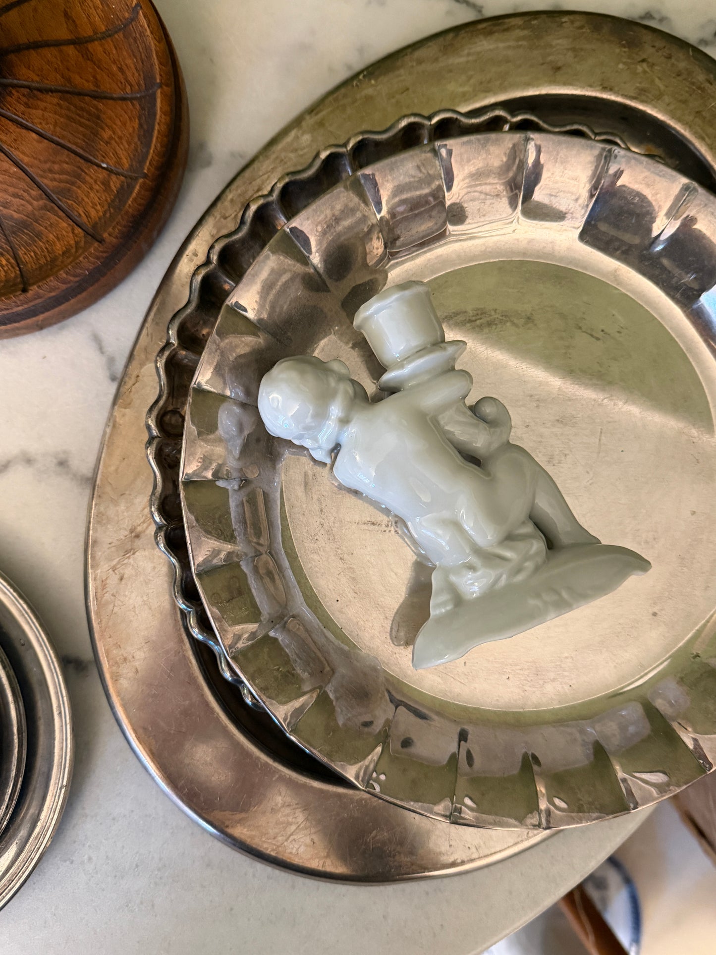 Lysestage i porcelæn