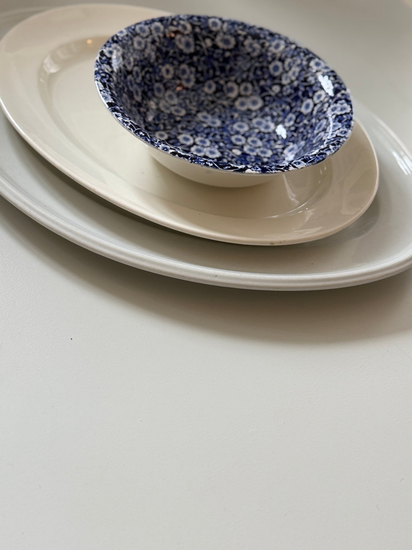 Blå Calico stor skål